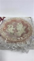 Romeo and Juliet decorative plate w/stand and box