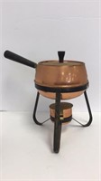 Copper pot with stand and another cooking pot