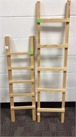 2 decorative wooden ladders