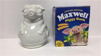 Pig pitcher, maxwell piggy bank