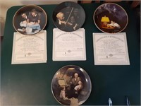 Collection-Set of 5 Norman Rockwell Plates III