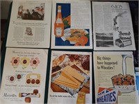 Set of 15 Food Themed Advertisements 1924-58