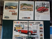Set of 12 Vehicle Themed Advertisements 1926 on
