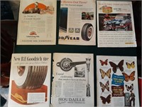 Set of 12 Vehicle, Trans & Accessory Ads 1924 on