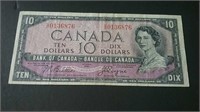 1954 Canada "Devil's Face" $10 Banknote