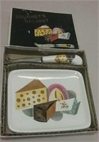 Vintage Napco Cheese Tray Set W/ Knife