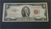 1953 US $2 Red Seal Banknote