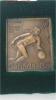 Bronze Canada Olympic Stamp
