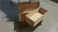 Wooden Storage Box 24x12x13"H 1 Hinge Needs