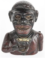 SHEPARD CAST IRON JOLLY NIGGER MECHANICAL BANK