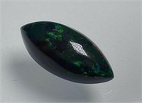 Certified 3.65 Cts Natural Black Opal