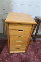 6 Drawer Cabinet with Wheels 13" w x 26" high