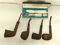 Four Estate Pipes and Regal Pipe Reamer.
