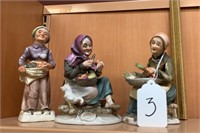 Three grandma figurines