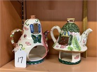 Two decorative tea pots