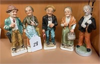 Five figures of elderly people