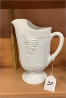 Large milk glass pitcher
