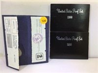 2 United States Proof Sets 1980 with the postal
