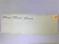 U.S. Mint 1980 Uncirculated Coins with envelopes