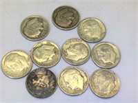 1 dollar face value of assorted silver coins