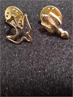 Two bird pendants