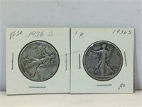 Walking Liberty 1936 Liberty silver Half Dollars