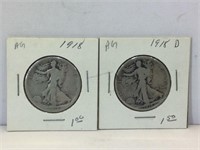 Walking Liberty 1918 Liberty silver Half Dollars