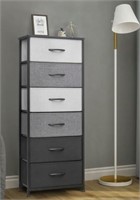 Patino 6 Drawer Storage Chest Gry/blk