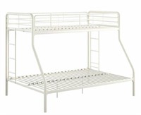 Anjali Twin Over Full Bunk Bed Color White Metal