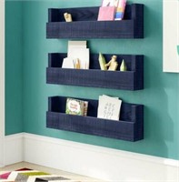 Blue Set Of 3 Calista 8" Floating Shelf