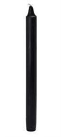 Set Of 12 10" Blk Straight Taper Candle