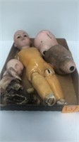 Rare German dolls. Two dolls with bodies and two