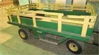 4'x8' Pull Cart w/Sides w/4 Extra Wheels-Good Cond