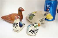 4 Made in Mexico Decorative Birds