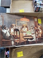 REPRO DOGS PLAYING POKER SIGN