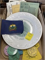 RANDOM VERMONT ITEMS / PINS/ PAPER AND MORE