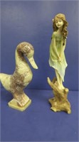 2 Figurines-Duck(handmade in India-marble)&other