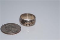 Sterling Size 8 Band Ring w/ Copper