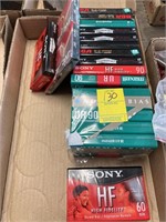 LOT OF BLANK CASSETTE TAPES