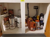 CONTENTS OF CABINET- SAUCES, CONDIMENTS, MISC