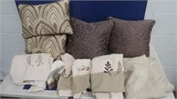 Decorative Pillow Lot & Towels