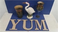 Home Decor Lot-Herron, Candle Holders &more