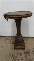 Metal Lamp Table-16"Rdx17"H