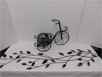 Wall Art(5') & Metal Bike :Planter