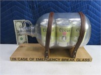 Cans In Bottle "IN CASE OF EMERGENCY" Display NEAT
