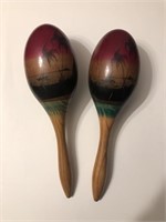 Vintage Made in Mexico Maracas