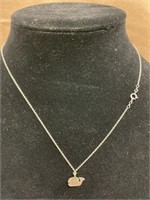 Silver Necklace with Whale 925