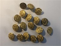 Lot of 18 Antique Navy Cuff Buttons