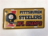 Vintage Pittsburgh Steelers License Plate