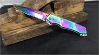Rainbow coloring Spring Assist Knife